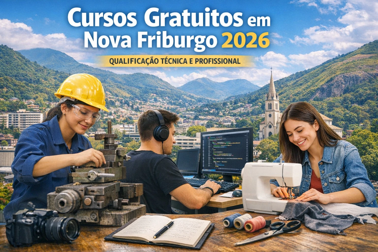Cursos Gratuitos em Nova Friburgo: presenciais e de graça!