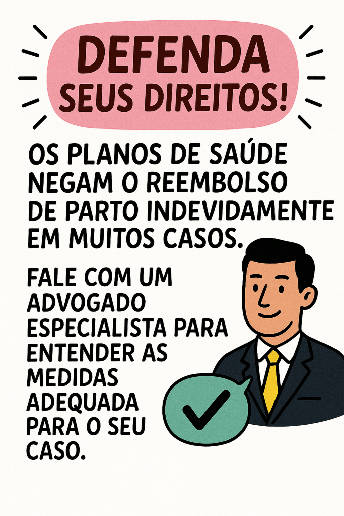 Defenda seus direitos! Os planos de saúde negam o reembolso de parto indevidamente em muitos casos. Fale com um advogado especialista para entender as medidas adequada para o seu caso. 